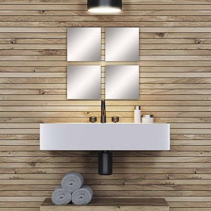 Adhesive Wall  Mirror for Garage, Bedroom, Living Room, Over The Door (1 Pc)