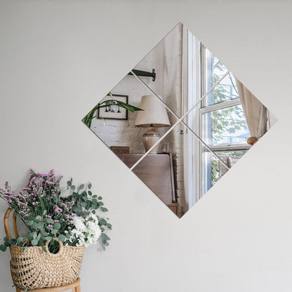 Adhesive Wall  Mirror for Garage, Bedroom, Living Room, Over The Door (1 Pc)